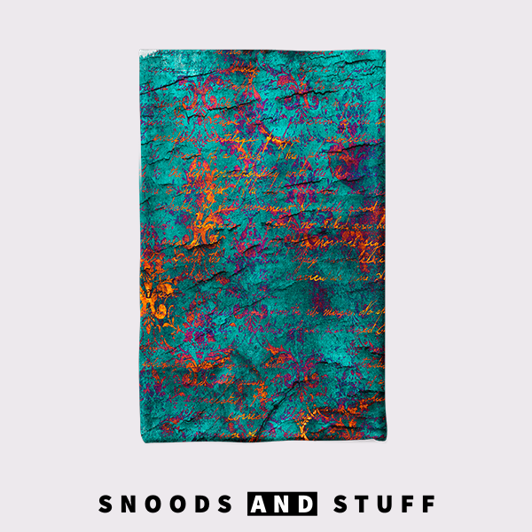 Aqua and Gold Snood