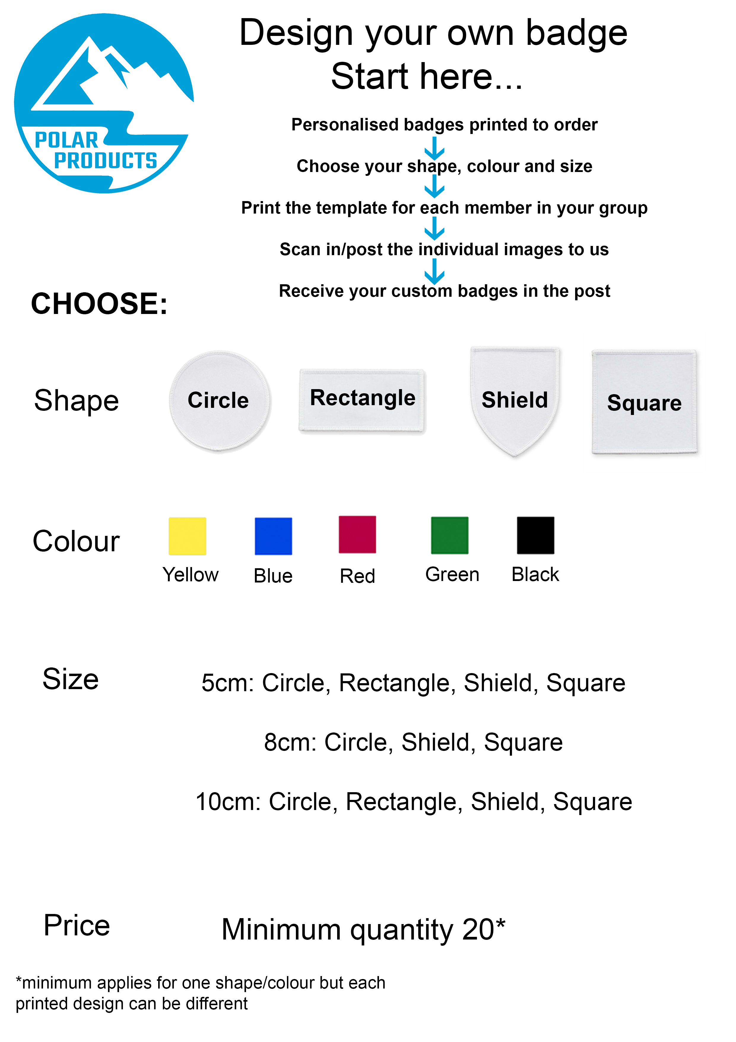 Design your own badges activity polar products
